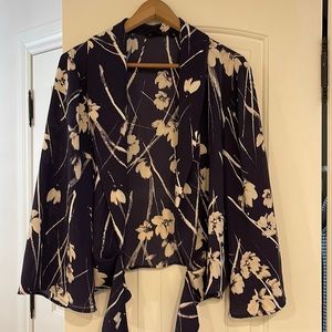 Zara floral cardigan top